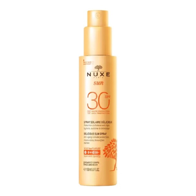 Nuxe Delicious Αντηλιακή Λοσιόν Προσώπου και Σώματος SPF30 σε Spray 150ml