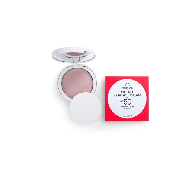 Youth Lab. Oil Free Compact Cream Spf 50 Medium Color Μικτό - Λιπαρό Δέρμα 10gr