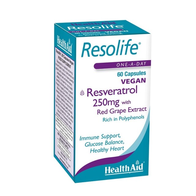 Health Aid Resolife Φυσική Ρεσβερατρόλη 250mg 60 κάψουλες