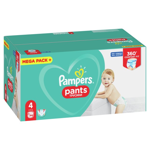 Pampers Pants Μέγεθος 4 (Maxi) 9-15 kg 104 Πάνες