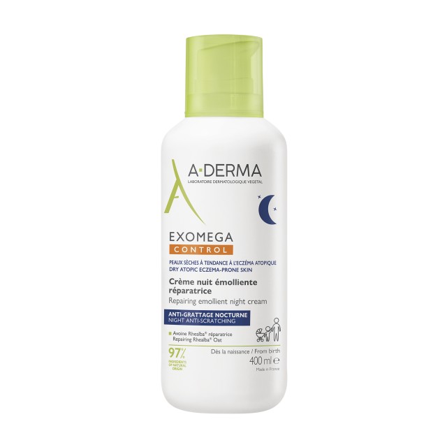 A-Derma Exomega Control Επανορθωτική Μαλακτική Κρέμα Νυκτός 400ml