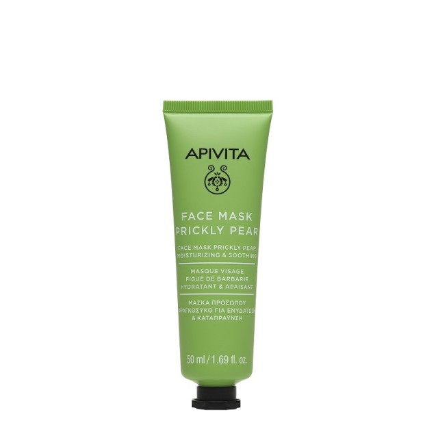 Apivita Face Mask Prickly Pear Μάσκα Προσώπου με Φραγκόσυκο για Ενυδάτωση & Καταπράυνση 50ml