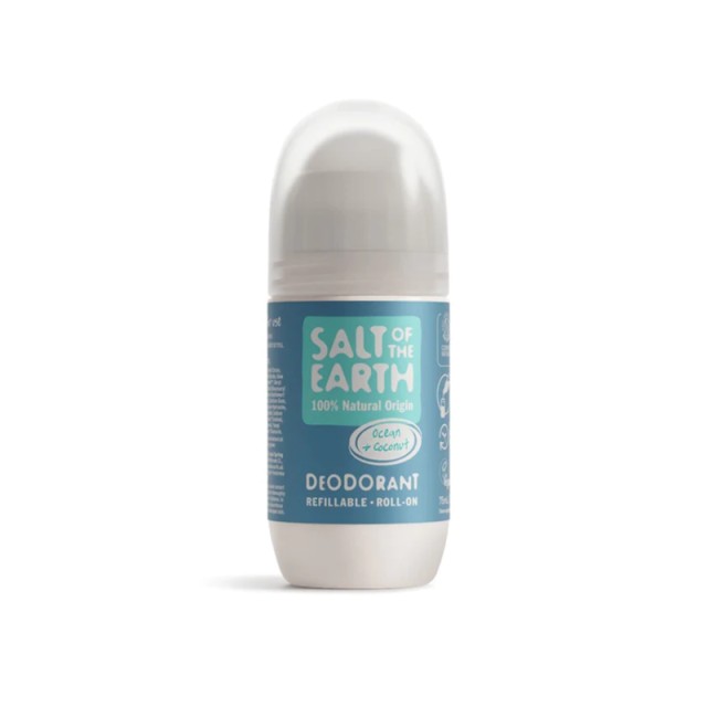 Salt of the Earth Vegan Αποσμητικό, Επαναγεμιζόμενο Roll-On Ocean & Coconut 75ml