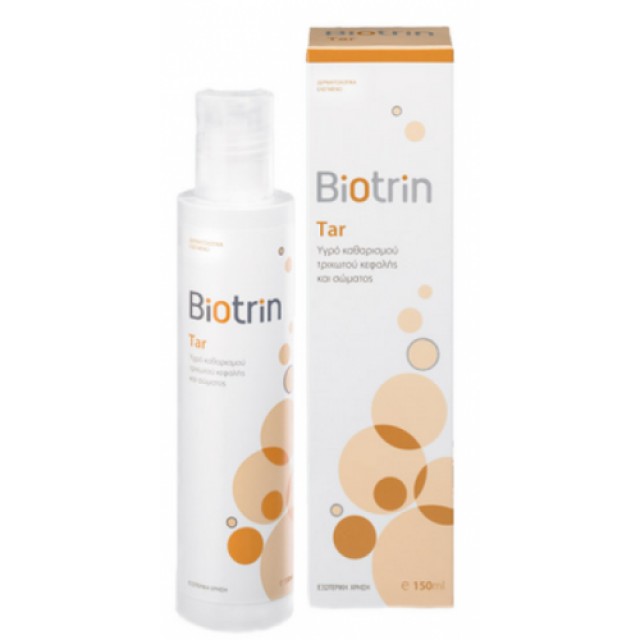 Target Pharma Biotrin Tar Cleansing Liquid Υγρό Καθαρισμού Τριχωτού Κεφαλής και Σώματος, 150ml