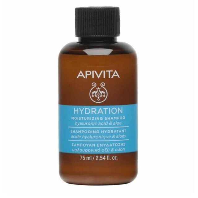 Apivita Hydration Hyaluronic Acid & Aloe Σαμπουάν Ενυδάτωσης για Όλους τους Τύπους Μαλλιών 75ml