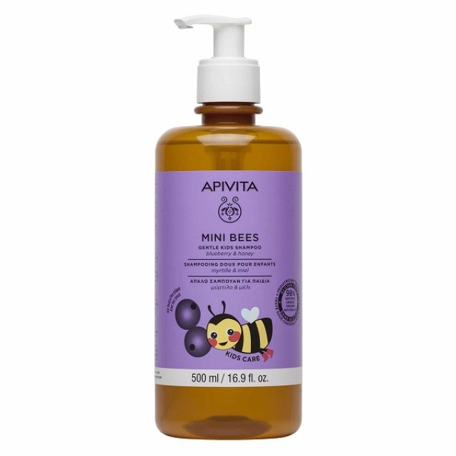 Apivita Mini Bees Απαλο Σαμπουαν Για Παιδια Με Μυρτιλο Και Μελι 500ml