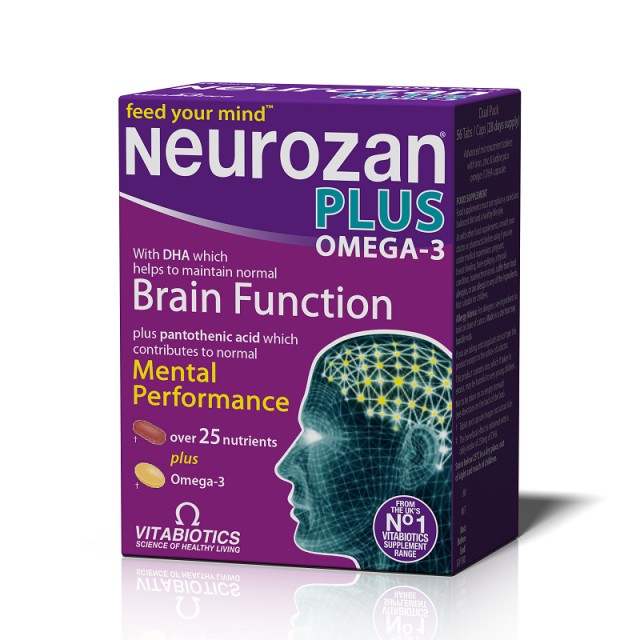 Vitabiotics Neurozan Plus Omega 3 Συμπλήρωμα για την Μνήμη 56 κάψουλες