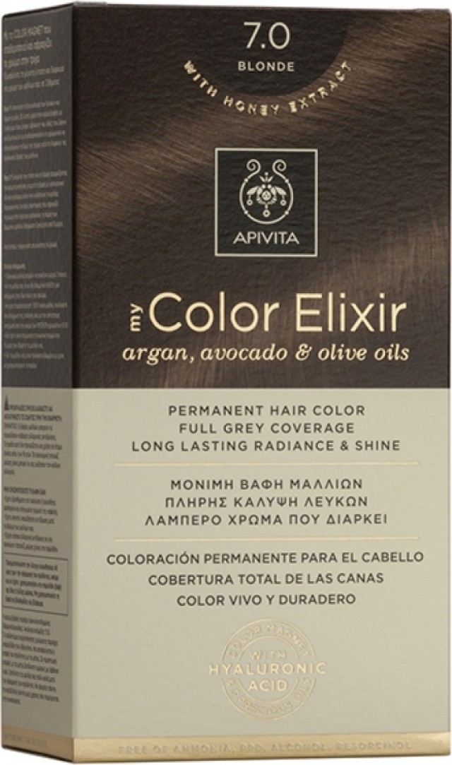 Apivita My Color Elixir Βαφή Μαλλιών 7.0 Φυσικό Ξανθό