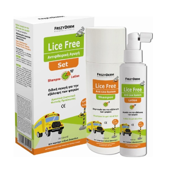 Frezyderm Αντιφθειρικό Σαμπουάν , Χτενάκι & Λοσιόν Lice Free Set για Παιδιά 250ml