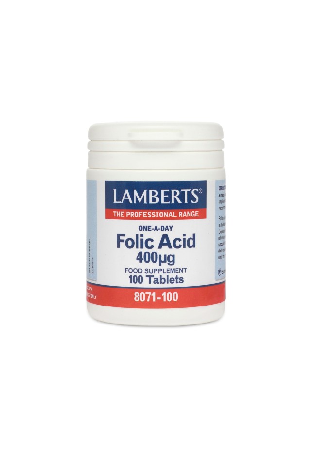 LAMBERTS FOLIC ACID 400MCG 100TABS