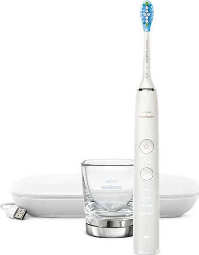 Philips Sonicare Diamond Clean 9000 White Edition Ηλεκτρική Οδοντόβουρτσα HX9911/27, 1τμχ