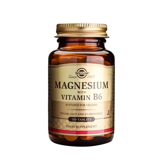 Solgar Magnesium with Vitamin B6 100 ταμπλέτες