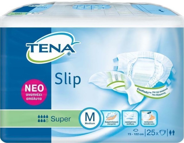 Tena Slip Super Medium Προστατευτικά Εσώρουχα Ακράτειας Μέγεθος Medium, 25 τεμάχια