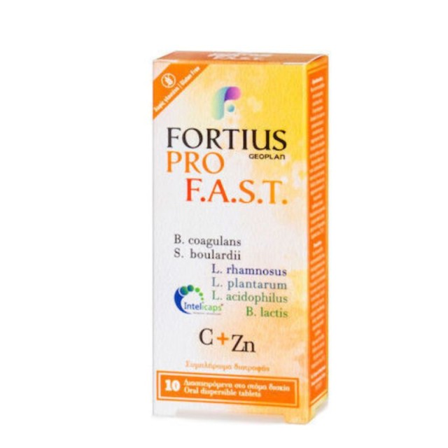 Geoplan Nutraceuticals Fortius Pro F.A.S.T. Προβιοτικά 10 διασπειρόμενα δισκία