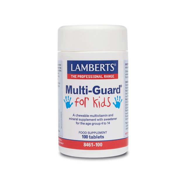 Lamberts Multi-Guard for Kids Πολυβιταμίνες για Παιδιά 4-14 ετών 100 μασώμενες ταμπλέτες