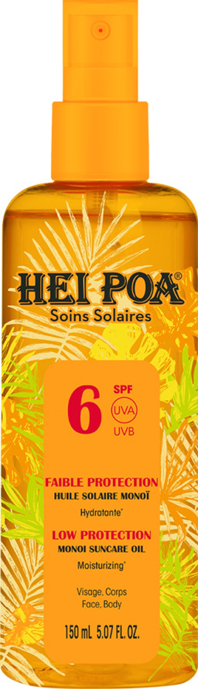 Hei Poa Monoi Oil SPF6 Tiare Αντηλιακό Λάδι Σώματος 150ml