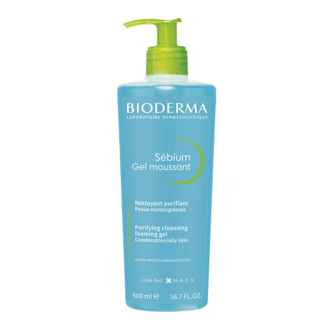 Bioderma Sebium Gel Moussant Απαλό Αφρίζον Gel Καθαρισμού 500ml