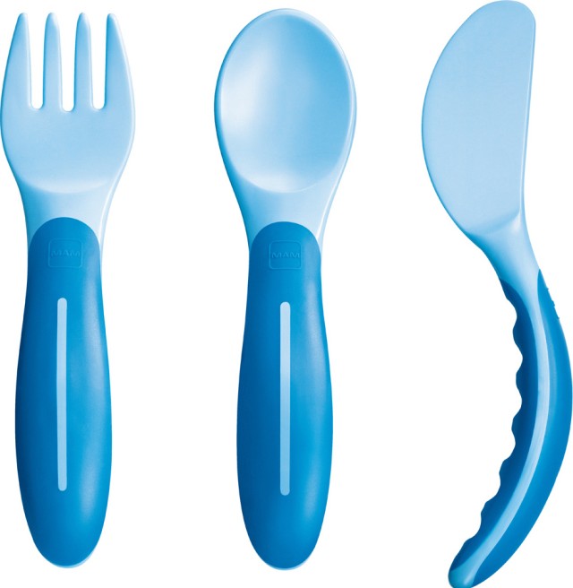 Mam Babys Cutlery Βρεφικά Μαχαιροπίρουνα 6m+ / Μπλε 515