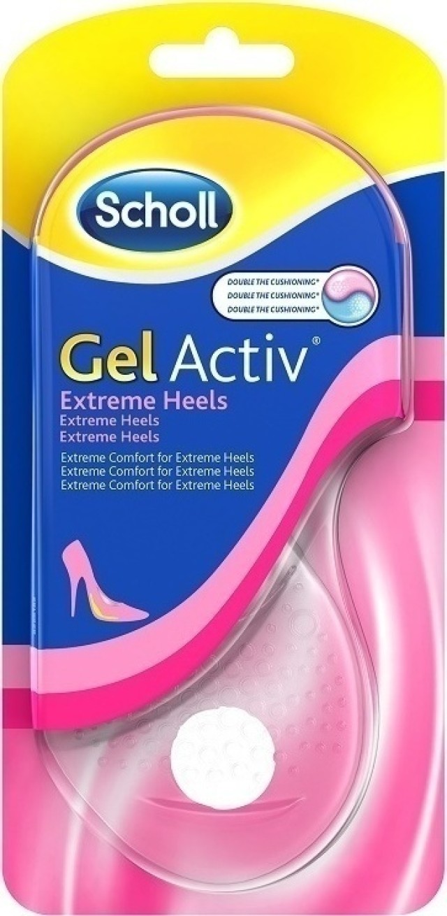 Scholl Gel Activ Extreme Heels Πάτοι Εξαιρετικής Άνεσης για ψηλοτάκουνα παπούτσια 2 τμχ. (Νο 35-40.5)