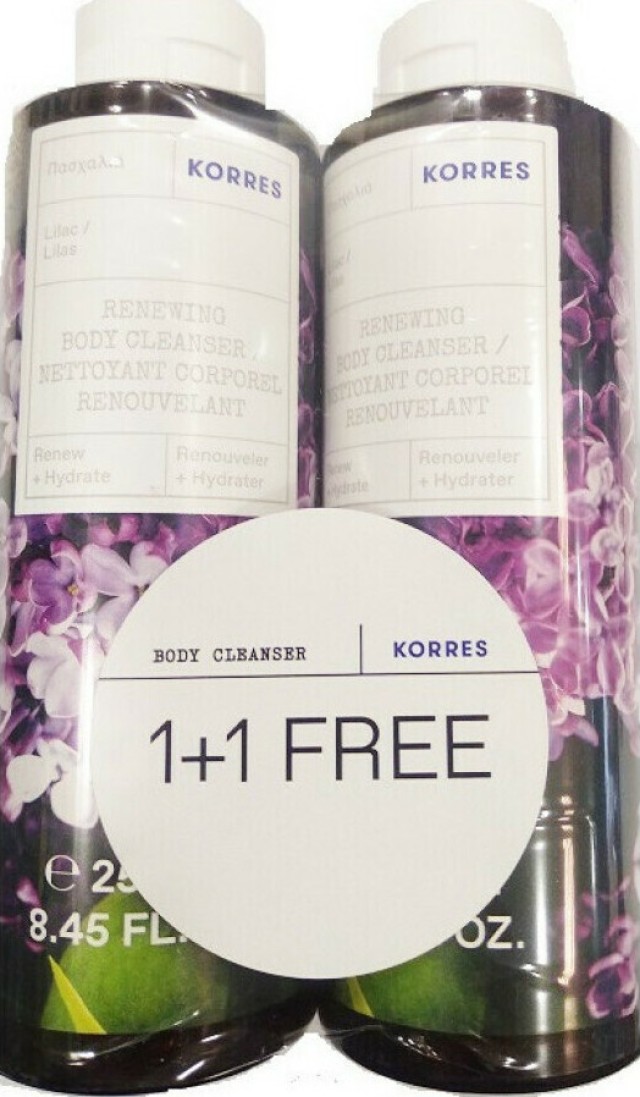 Korres Renewing Body Cleanse Αφρόλουτρο Πασχαλιά 1+1 Δώρο 2x250ml