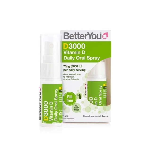 BetterYou D lux 3000 IU Υπογλώσσιο spray D3 15ml 100 Ψεκασμοί