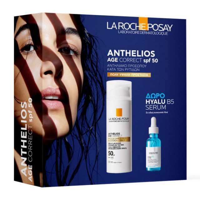 La Roche-Posay Promo Pack Anthelios Age Correct SPF50 Αντηλιακή Κρέμα Προσώπου 50ml & ΔΩΡΟ Hyalu B5 Serum 10ml