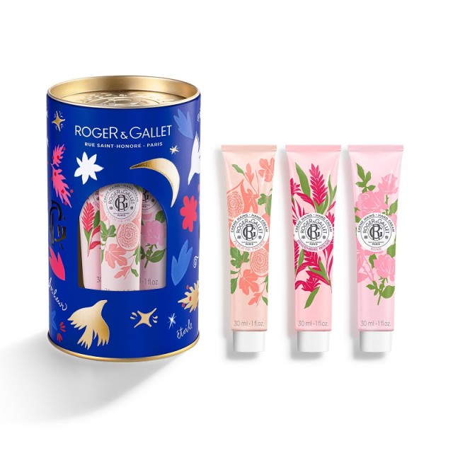 Roger&Gallet Xmas Promo Pack Gingembre Rouge Hand Cream 30ml, Fleur De Figuier Hand Cream 30ml & Rose Hand Cream 30ml