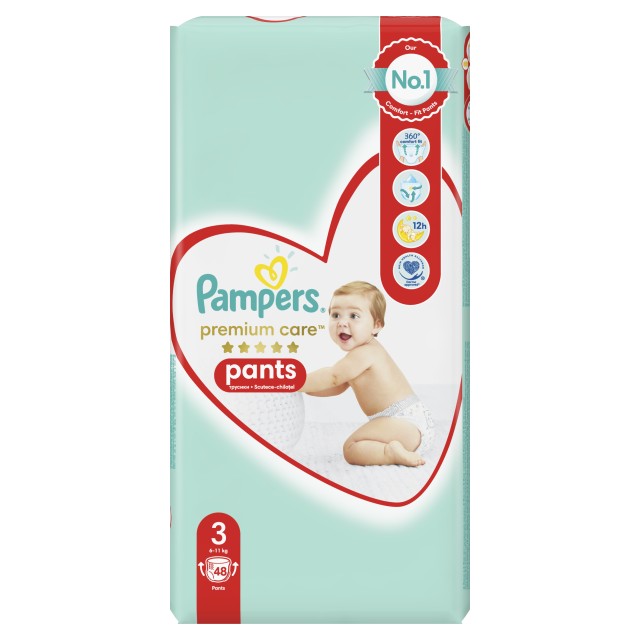 Pampers Πάνες Premium Care Pants Jumbo Pack Νo3 (6-11kg) 48τμχ