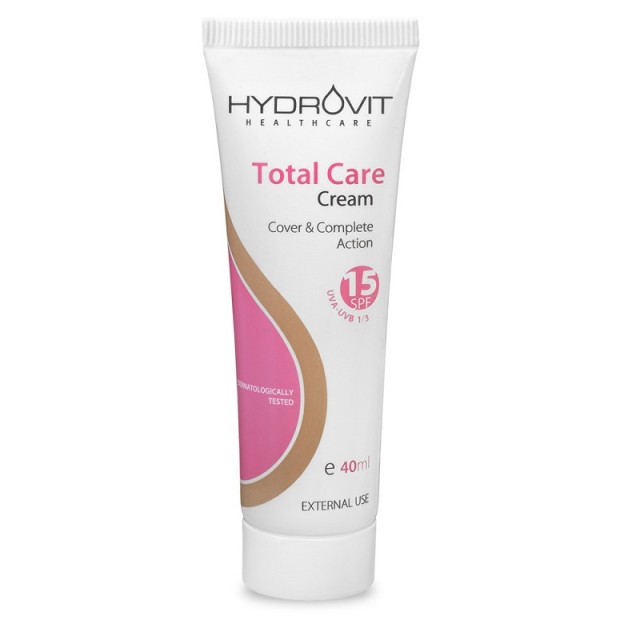 Hydrovit Total Care Cream SPF15 Καθημερινή Αντιρυτιδική & Ενυδατική Κρέμα Προσώπου με Χρώμα 40ml