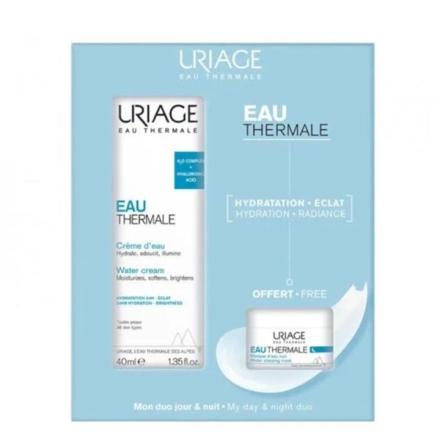 Uriage Promo Pack Eau Thermale Water Cream Ελαφριάς Υφής 40ml & Μάσκα Νύχτας για Ενυδάτωση 15ml