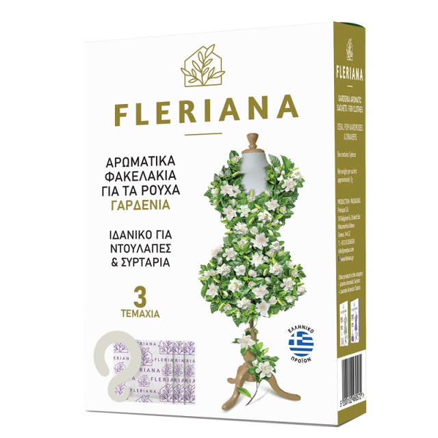 Power Health Fleriana Αρωματικά Ντουλάπας Fleriana με Άρωμα Γαρδένια 3τμχ