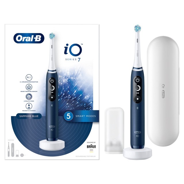 Oral-B iO Series 7 Hλεκτρική Οδοντόβουρτσα Blue Sapphire 1τεμ.