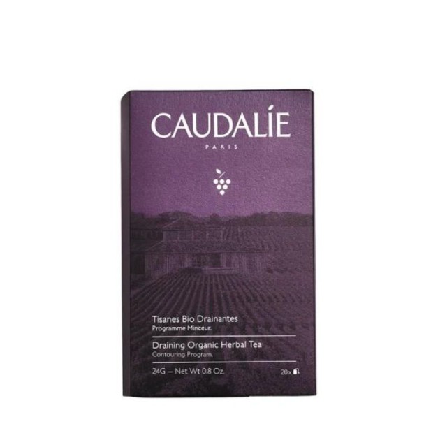 Caudalie Draining Organic Herbal Tea Μείγμα Βοτάνων Βιολογικό Προϊόν για Αποτοξίνωση 20 Φακελάκια 24gr