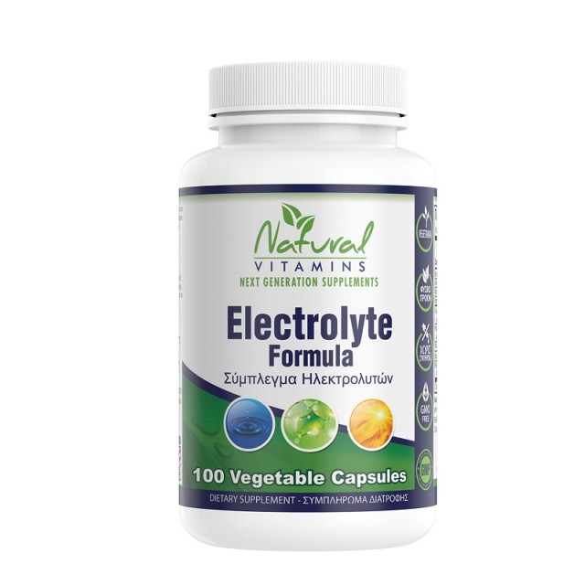 Natural Vitamins Electrolyte Formula Φόρμουλα Ηλεκτρολυτών 100 κάψουλες