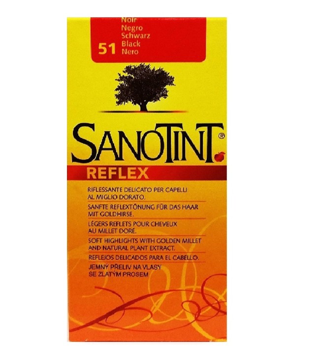 Sanotint Reflex Ανταύγειες Μαύρο 51, 80ml