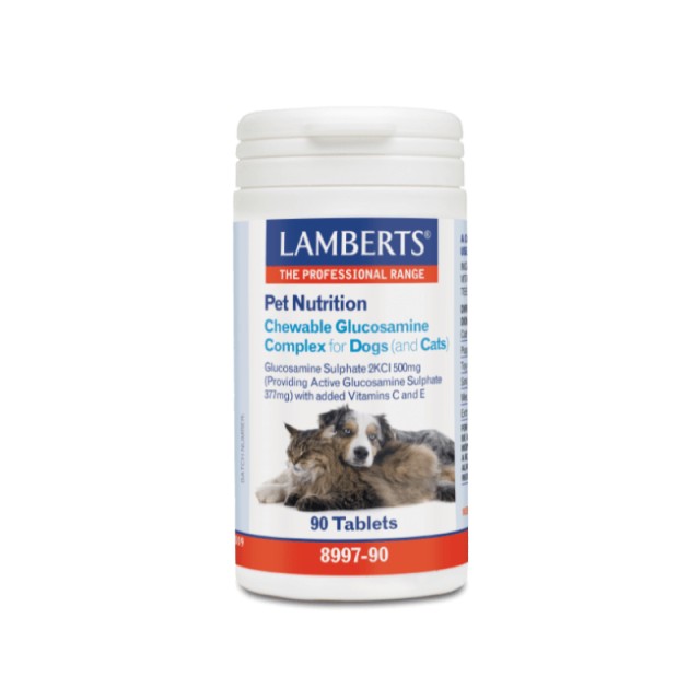 Lamberts Pet Nutrition Chewable Glucosamine Complex for Dogs and Cats 90 ταμπλέτες