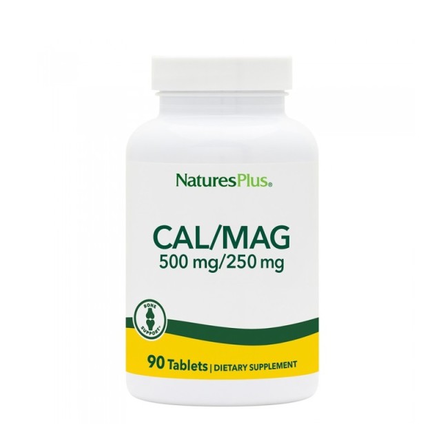 Natures Plus Cal/Mag 500/250mg 90 ταμπλέτες