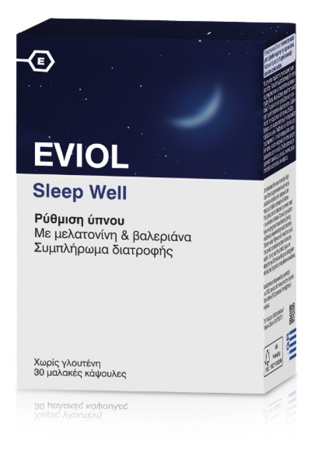 Eviol Sleep Well για τη ρύθμιση του ύπνου, 30 μαλακές Caps