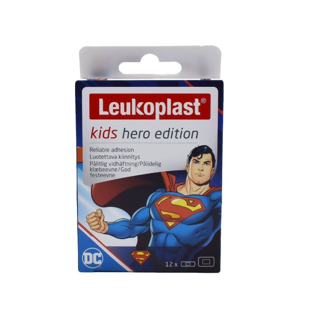 Leukoplast Αυτοκόλλητα Επιθέματα Kids Hero Edition Superman για Παιδιά 12τμχ