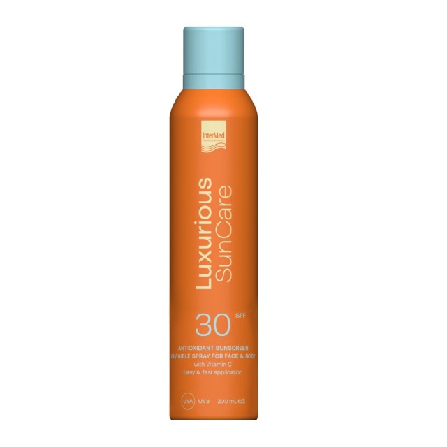 Intermed Luxurious Suncare Αντηλιακή Κρέμα για το Σώμα SPF30 σε Spray 200ml