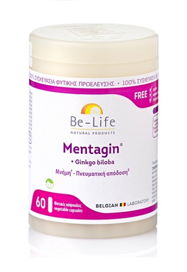 Be-Life Mentagin & Gingo Biloba για Ενίσχυση της Μνήμης 60 κάψουλες