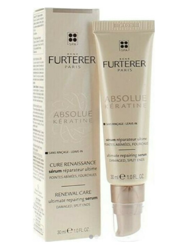 Rene Furterer Absolue Keratine Serum Reparateur Ορός Απόλυτης Επιδιόρθωσης & Θεραπεία Κατεστραμμένων Άκρων Χωρίς Ξέβγαλμα, 30ml