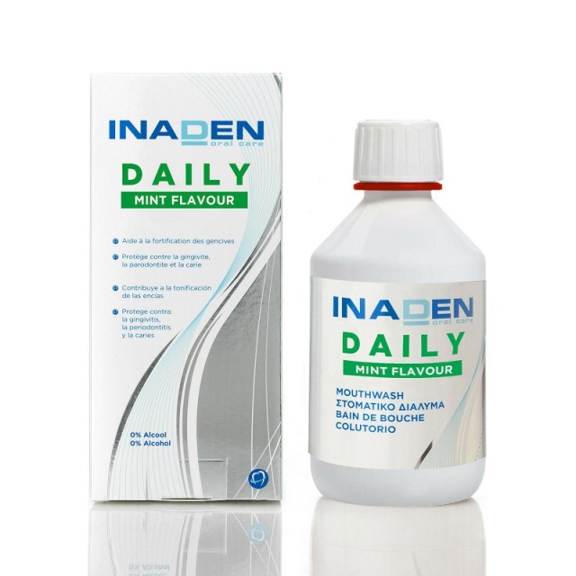 Inaden Mouthwash Daily Mint Flavor Φθοριούχο Στοματικό Διάλυμα με γεύση Μέντα 500ml