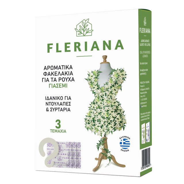 Power Health Fleriana Φυσικά Αρωματικά Φακελάκια για τα Ρούχα Γιασεμί 3τμχ