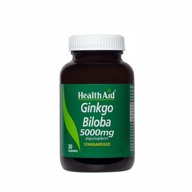 Health Aid Ginkgo Biloba 5000mg Συμπλήρωμα Διατροφής για Πνευματικές Επιδόσεις 30 Κάψουλες