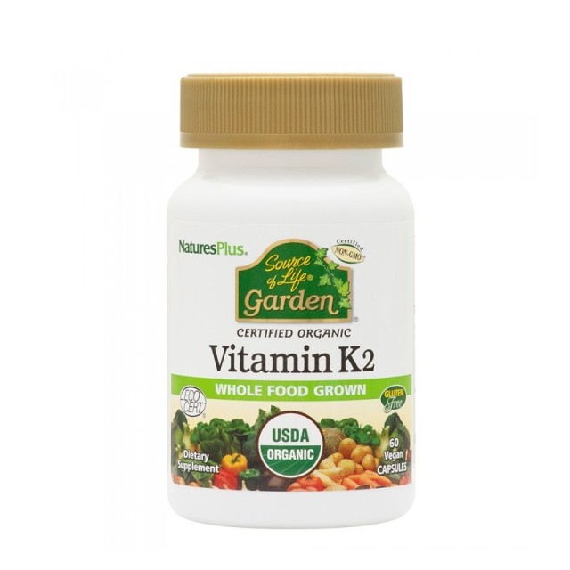 Natures Plus Source of Life Garden Vitamin K2 120mcg 60 φυτικές κάψουλες