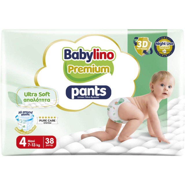 Babylino Πάνες Βρακάκι Premium Pants No. 4 για 7-13kg 38τμχ