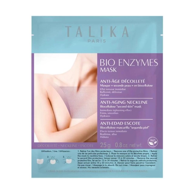 Talika Bio Enzymes Anti-Aging Neck Mask Decolette Συσφιγκτική Μάσκα για την Περιοχή του Ντεκολτέ 25gr