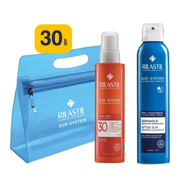 Rilastil Promo Promo Pack Sun System Vapo Spray SPF30 200ml & Δώρο After Sun Spray 200ml & Γαλάζιο Νεσεσέρ