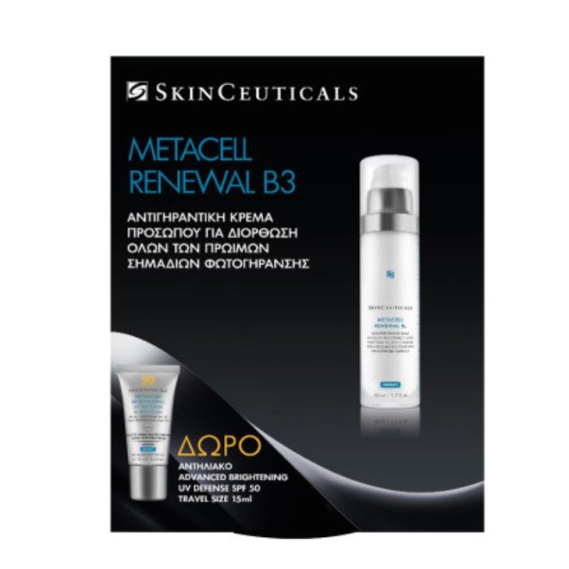 SkinCeuticals Promo Pack Metacell Renewal B3 50ml & Δώρο Advanced Brightening UV SPF50 15ml